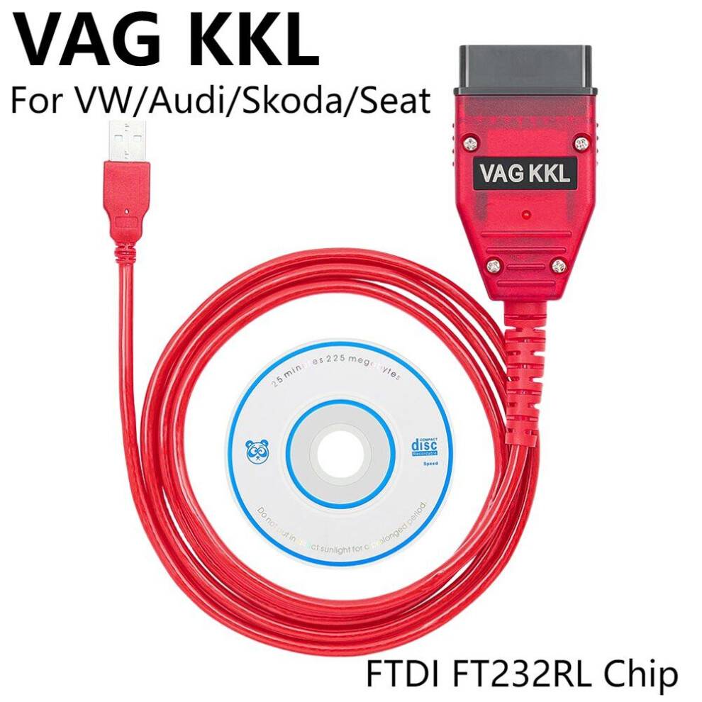 KKL USB OBD2 Lyftvåg Diagnostiskt Gränssnitt Skanner FTDI FT232RL Chip VW/Audi Bil Diagnostisk Kabel