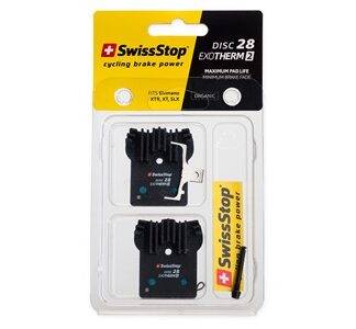 SWISSSTOP Disc brake pad Disc 28 EXOTherm2 Steel plate with cooling ribs 1 set (2 pads)