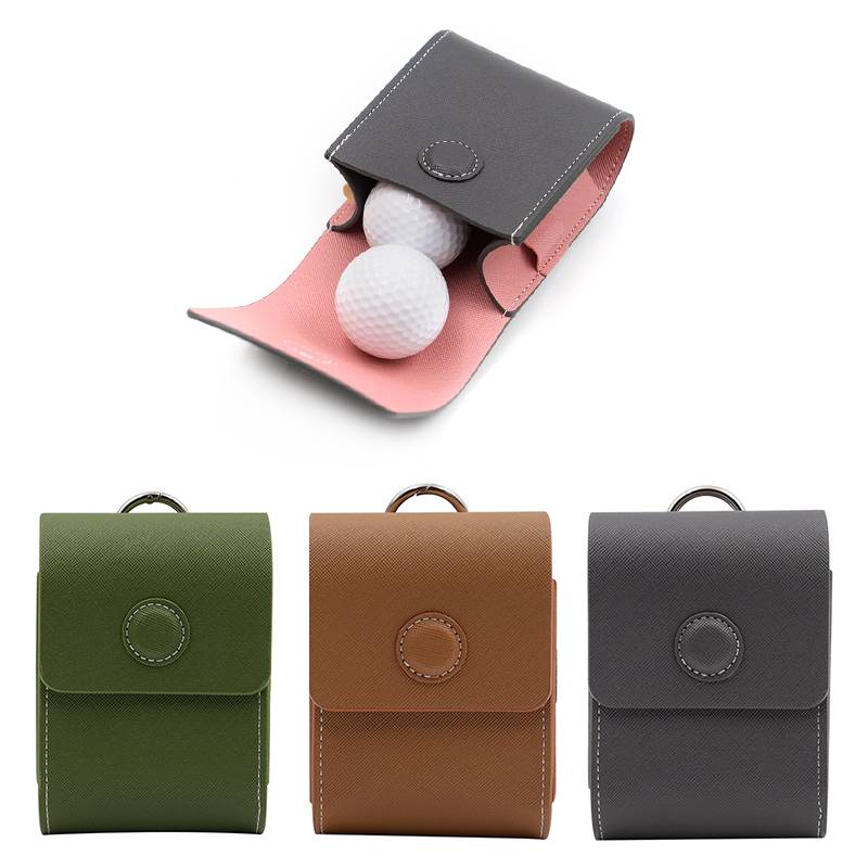 Universal Golf Rangefinder Leather Pouch Laser Rangefinder Belt Waist Pack Golf Ball Storage Bag