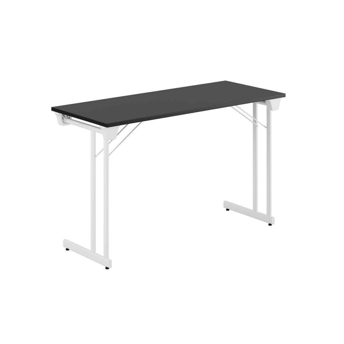 Kongress Style - 120x50cm - Sammenklappeligt bord - Sort-hvid.