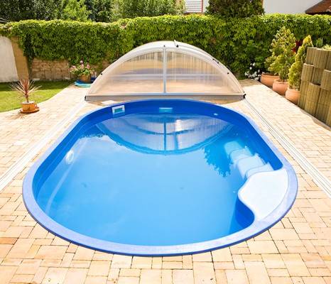 Swimmingpool, kar, glasfiber OLYMP 4,5x3,0x1,2 m - PoolOasen.