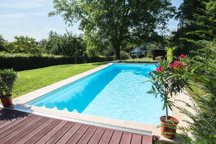 PP-pool 3,5x7,2x1,5 m m/hjørnetrappe + bænk (komplet poolpakke) - PoolOasen.