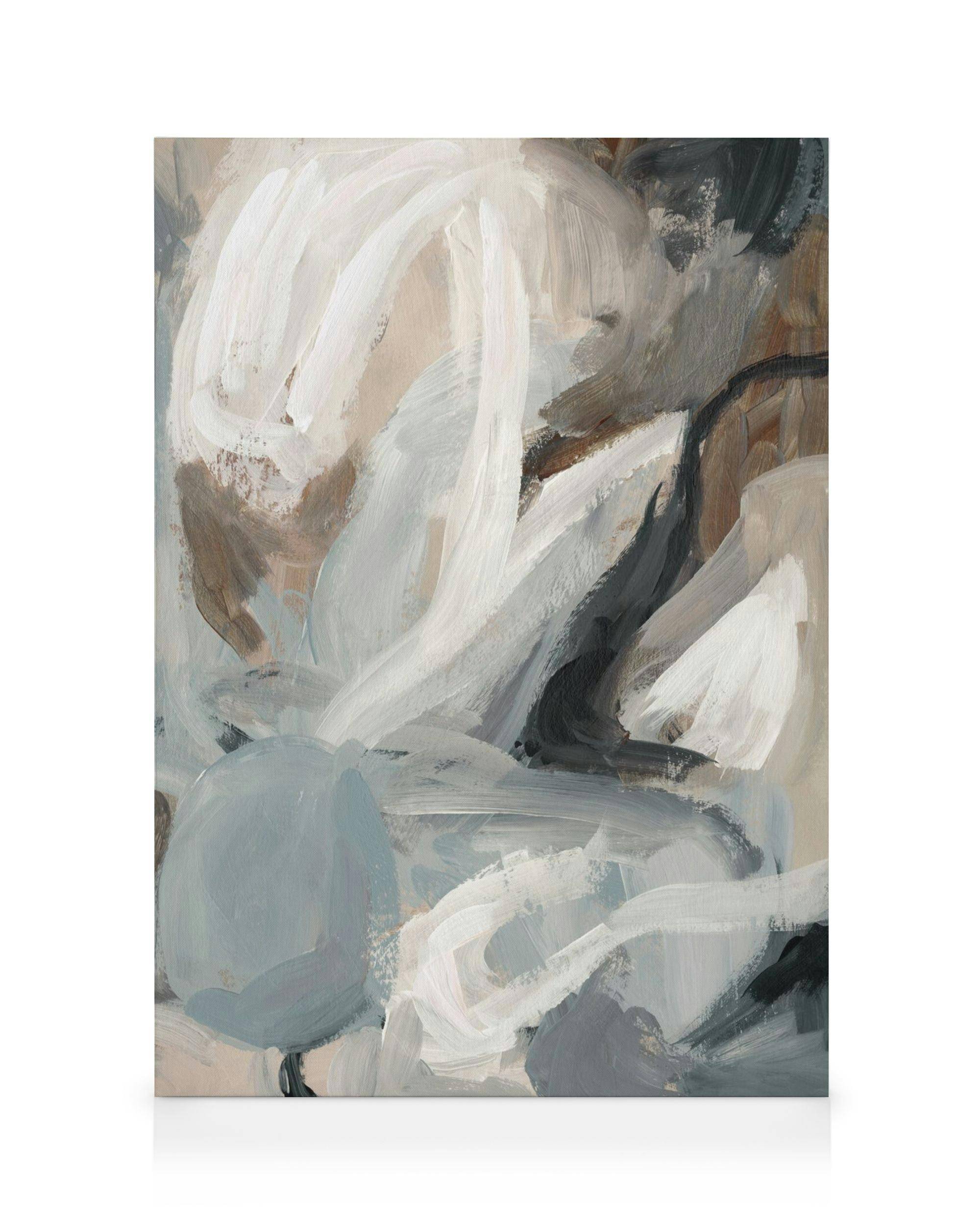 Canvastavlor Tranquil Teal No2 Canvastavla (135x135 cm - Svart ram)