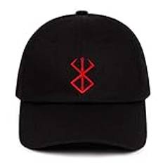 Anime Berserk Dad Hat Kentarou Miura Comic Baseball Caps Anime Hattar för kvinnor Män Snapback Outdoor Solhatt, svart, 31-60