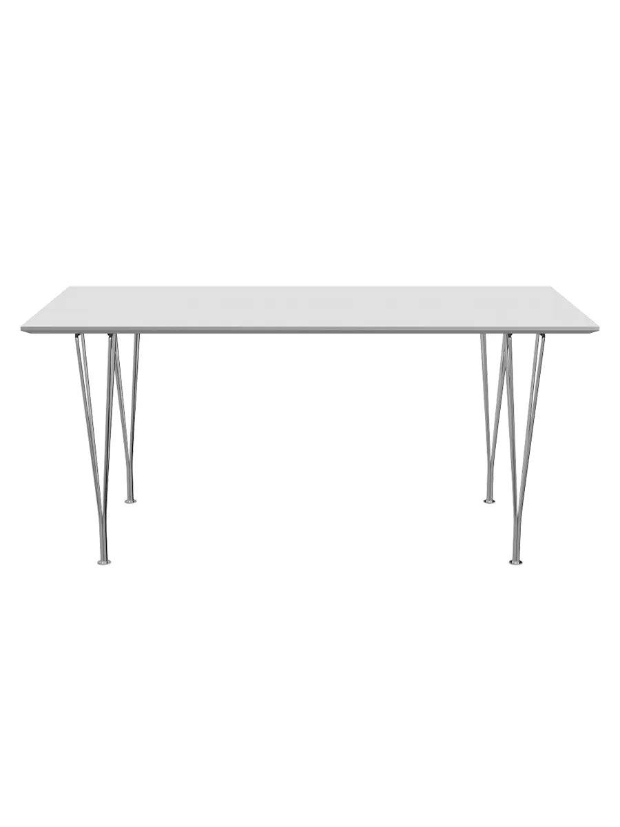 Piet Hein B638 spisebord, 160 x 80 cm fra Fritz Hansen Hvid laminat m. alukant - Jacobsen Plus