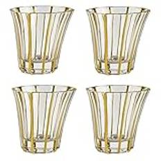 QTANZIQI Gammaldags glasögon Crystal Whiskey Glasset Tumblers för att dricka Bourbon, Scotch, Cocktail, Cognac, Irish Whiset av 4-pack (Typ1)