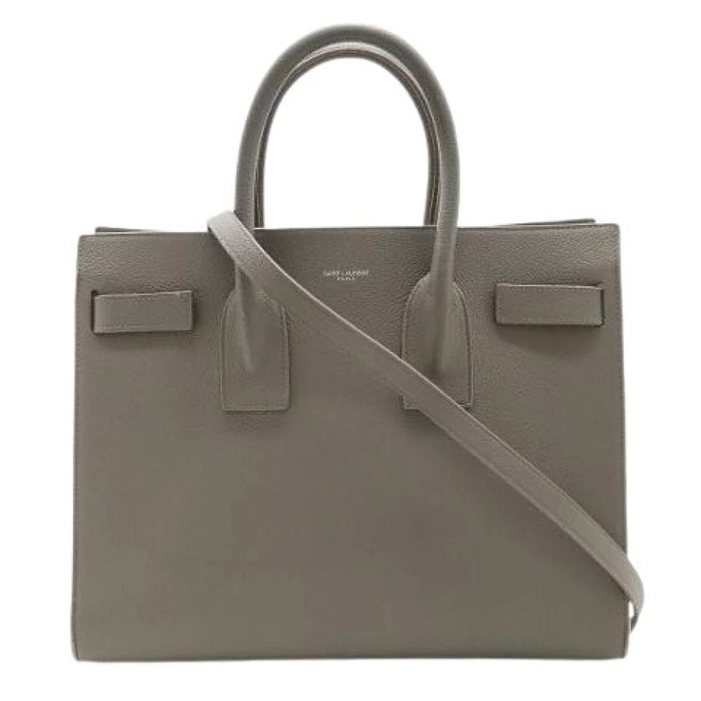Yves Saint Laurent Vintage Pre-owned Sac de Jour Small Leather Handbag - Vintage - Dame - Grå - ONE SIZE - Uld