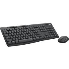 Logitech MK295 Silent Wireless Combo tangentbord Mus inkluderad Kontor USB QWERTY Amerikanskt internationellt grafit