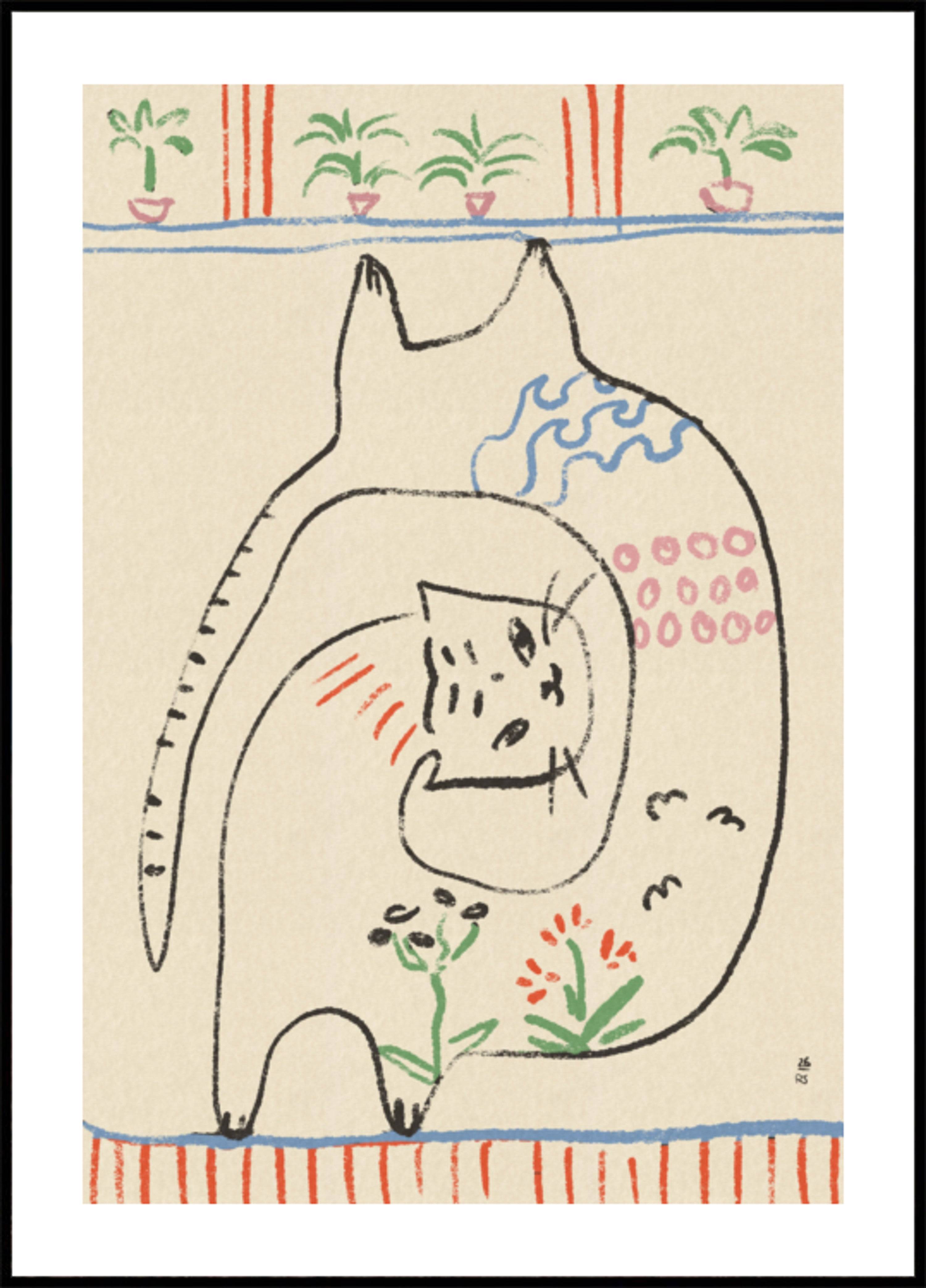 Playful Cats Illustration (30x40) - Plakater > Osorterade verk