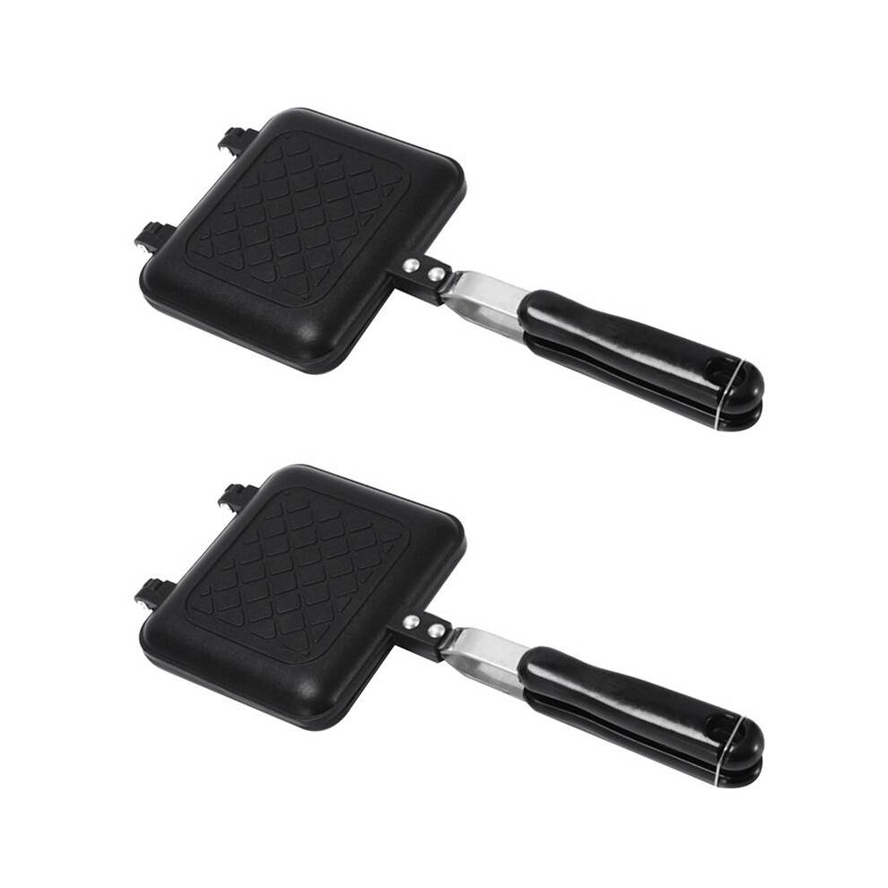 2X Grilled Sandwich Panini Maker,Bread Toast Breakfast Machine,Hot Sandwich Pan,Nonstick Aluminum Flip Pan,Kitchen Tool