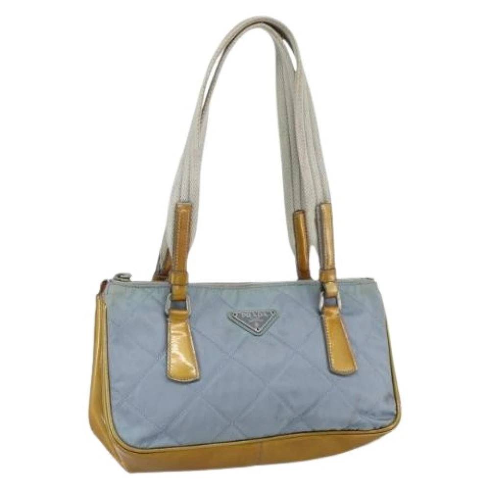 Prada Vintage Pre-owned Nylon Skuldertaske - Vintage - Dame - Blå - ONE SIZE - Uld