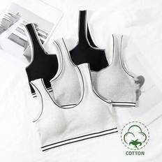3st/set Tween Girl Kontrast Trim Linne Underkläder - Multifärgad (11Y,12Y)