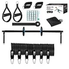 Pilates Bar Kit, Pilates Bar Kit - Pilates Bar Workout med motståndsband - Ab Workout Equipment Portable Home Gym Pilates Bar Kit för Pilates Abs Helkroppsträning