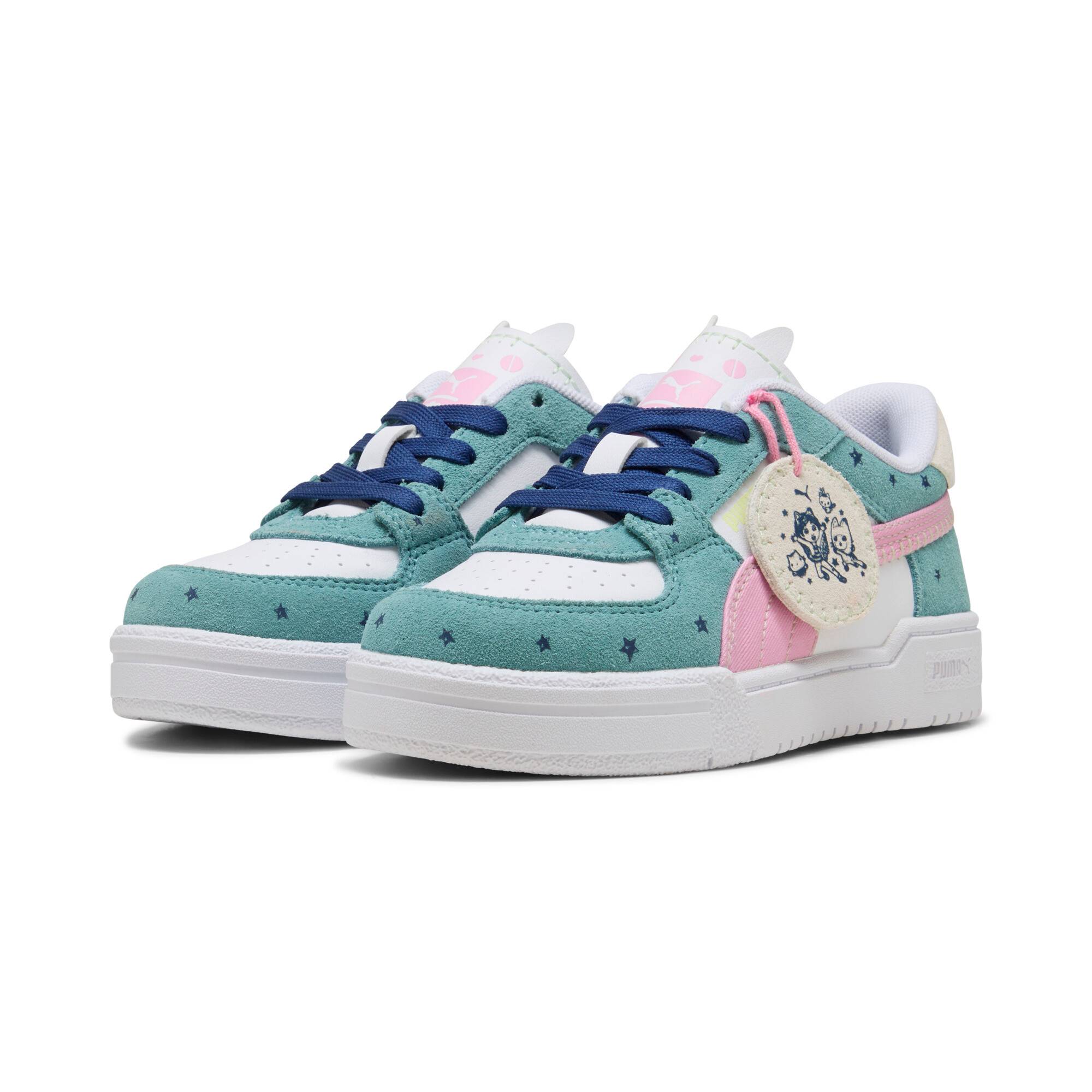 PUMA x GABBY'S DOLLHOUSE CA Pro Sneakers Kids, Collections, White/Pink Shimmer, 29