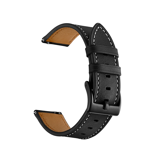 Samsung Galaxy Watch 7 (40/44mm) - Deluxe™ Honor Ægte Læder Rem - Sort