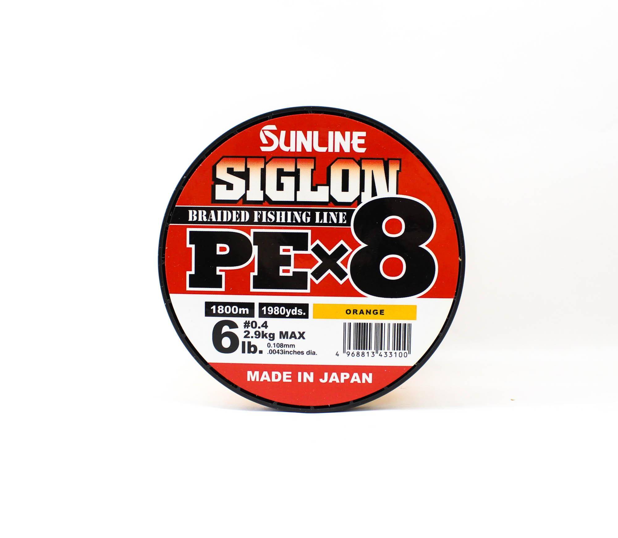 Sunline P.E-lina X8 Siglon 1800M P.E 0.4 6LB Orange (3100) orange