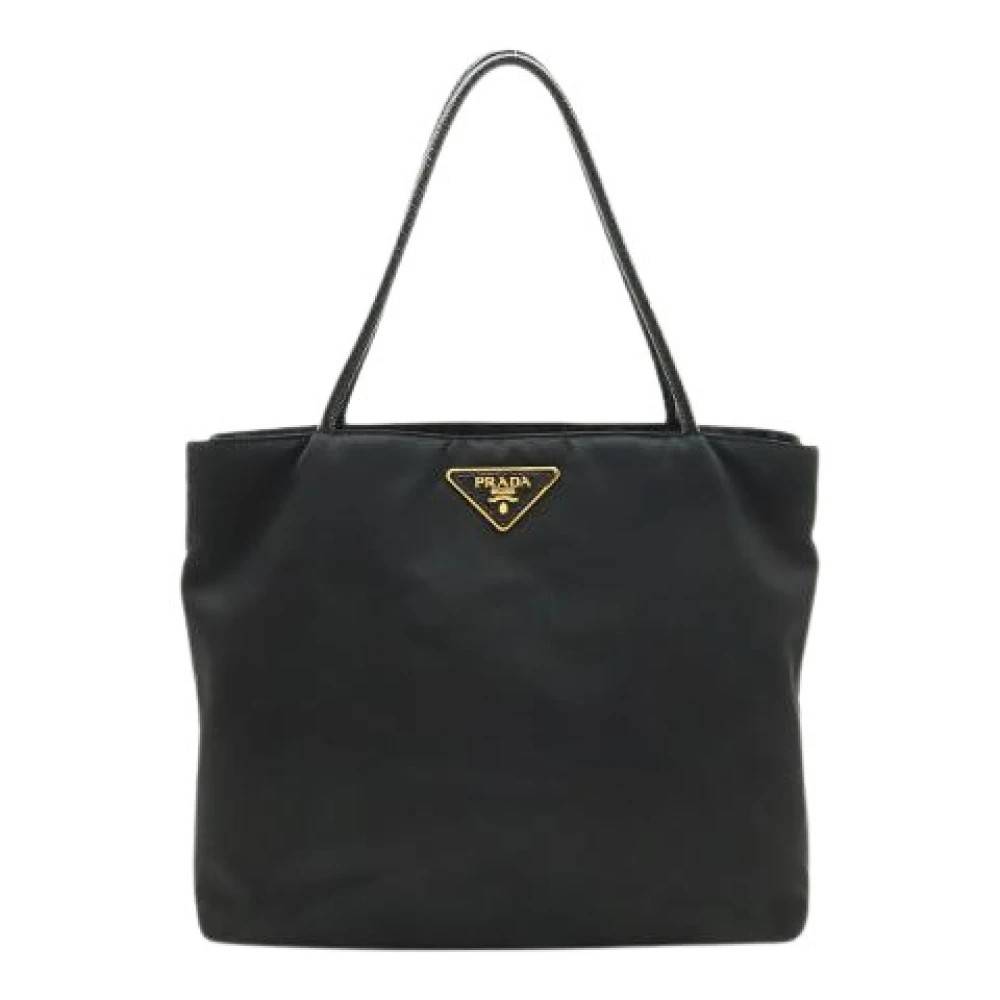 Prada Vintage Pre-owned Nylon Patent Leather 2way Tote Bag - Vintage - Dame - Sort - ONE SIZE - Nylon