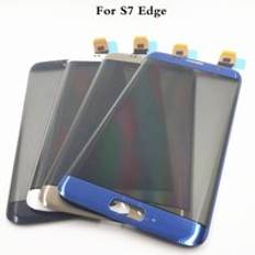 100% testade 5.5 tum för samsung galaxy s7 edge g935 g935f pekskärm digitizer lcd ytterpanel frontglas+logotyp