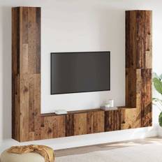 vidaXL TV-skab 6 pcs Brun 221 x 30 x 180 cm Konstrueret træ