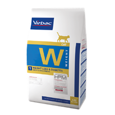 Virbac HPM W1 Weightloss & Diabetes. Kattefoder mod overvægt og diabetes / sukkersyge (dyrlæge diætfoder) 1,5 kg