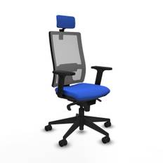 Ergonomisk kontorstol med justerbar nakkestøtte - Piqueras y Crespo 2D066N2 i blå