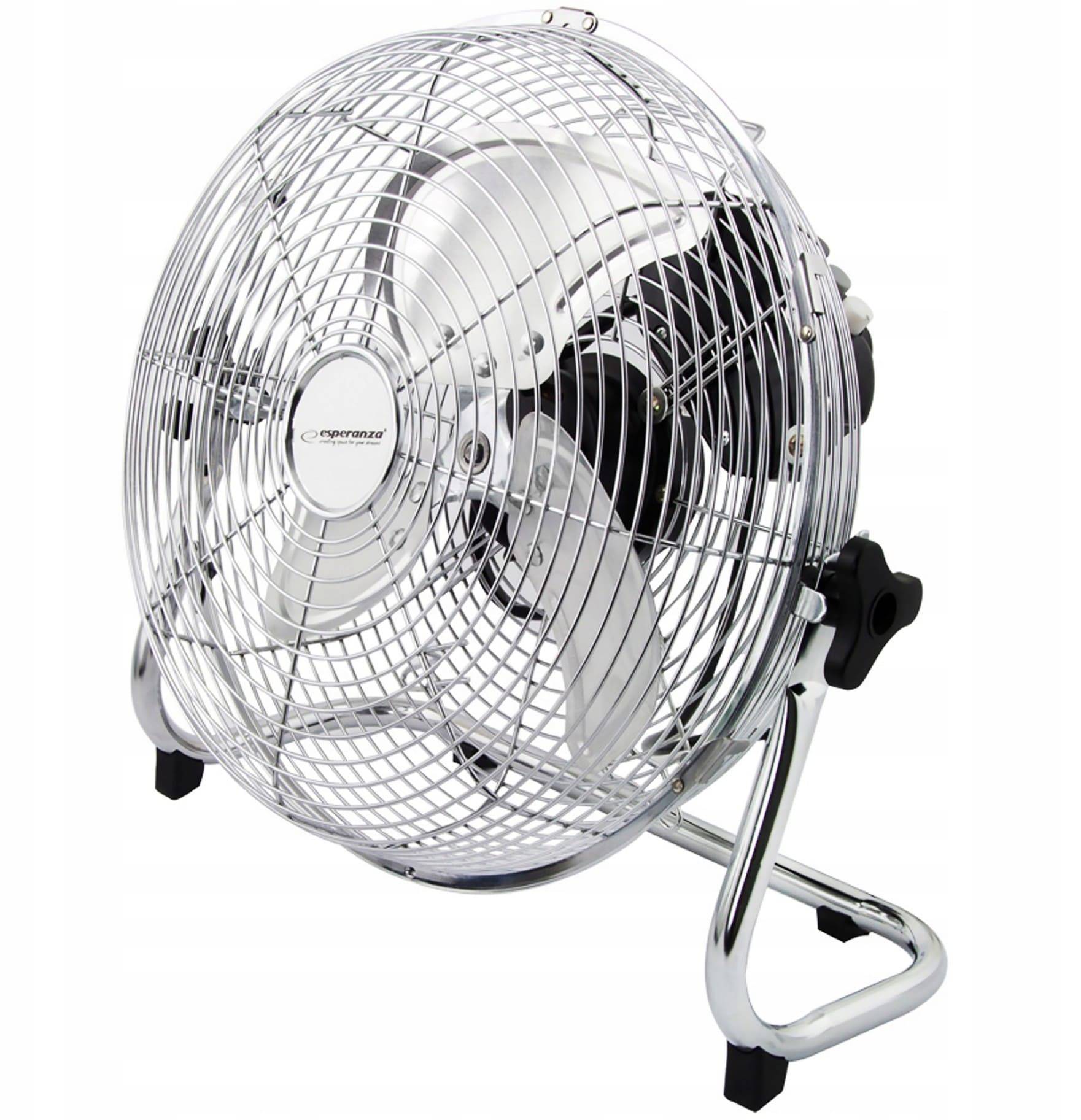 Cirkulationsfläkt Golvfläkt 50 cm 110 W Krom Metall 3 Hastigheter