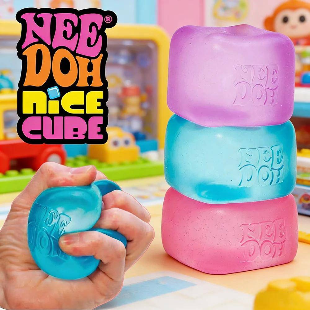 Schylling Needoh Nice Cube Taktil Fidgeting Kub Stresslindring Sensoriskt Verktyg För Fokus & Lugn Partypresenter