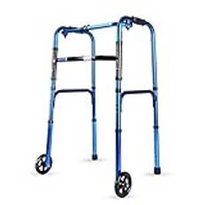 Hopfällbar Rollator Walker med 2 hjul, Walking Mobility Aid Ram Lätt och höjdjusterbart kryckarmstöd för äldre vuxna Bariatric (#1) Intressant (#1)