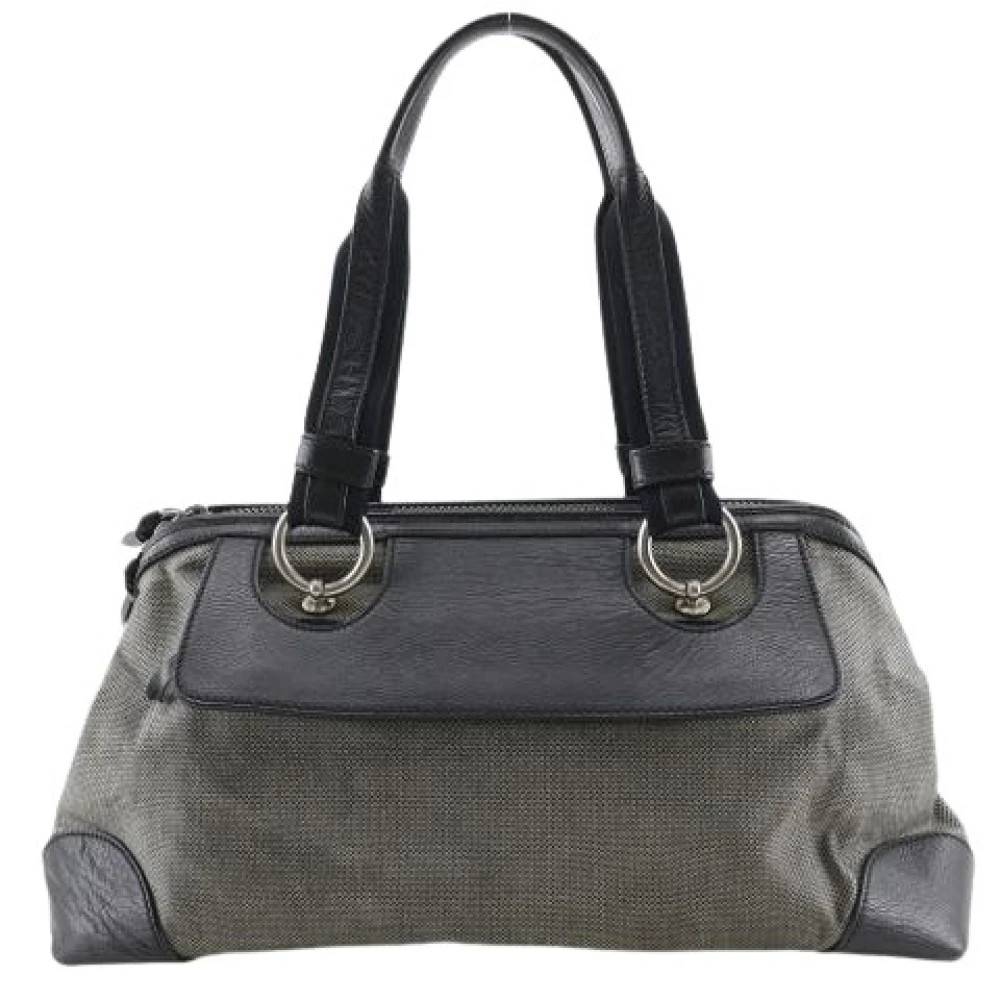 Bottega Veneta Vintage Pre-owned Canvas Skuldertaske - Vintage - Dame - Grå - ONE SIZE - Uld