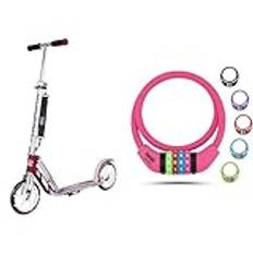 HUDORA Big Wheel 205 14764/01 Sparkcykel, Rosa, Silver, En Storlek & Büchel Cykellœs, Sekura, Rosa, 10 mm x 65 cm