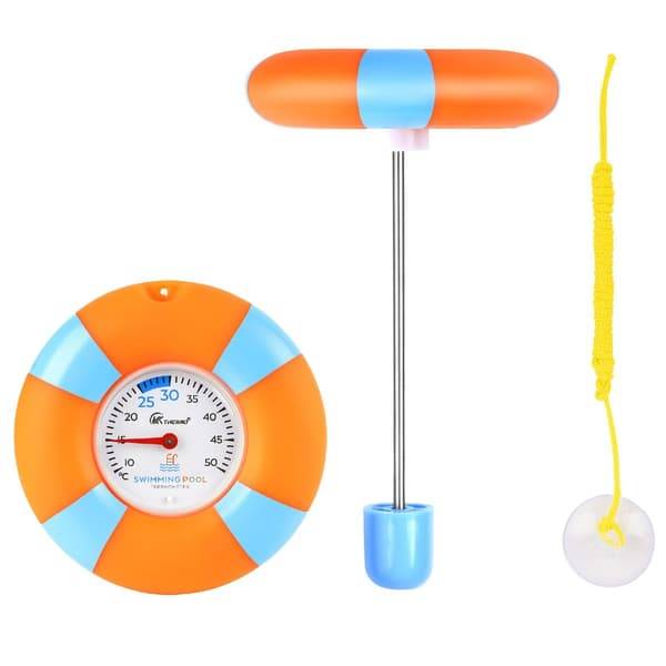 Flytande pooltermometer – snabb avläsning för pool, damm och spa med plast och rostfritt stål, enkelskalig flytdesign för enkel temperaturkontroll Ora