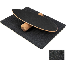 B2x Wooden Balance Board Wobble Board With Wheel Blanket 3-in-1 Balance Board Kit Black Träningsutrustning Balck - One Size