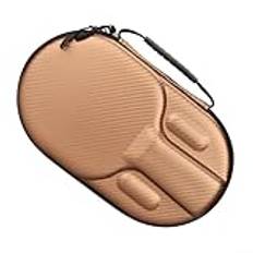 Zoegneer Kalebassformad hårt bordtennisracketskydd bord tennisracket förvaringsväska EVA hårt skal fodral för racketar och bollar med inre elastiskt band (brun)