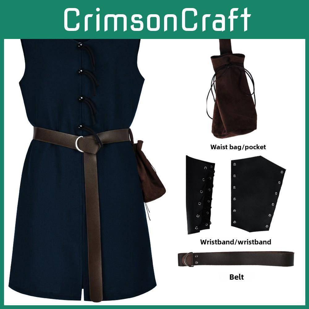 Halloween Vintage Piratväst Med Renässansdesign För Cosplay-fester cm grön