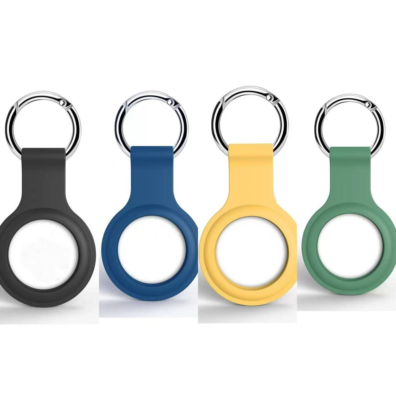 Silicone Airtag Keychain Waterproof,Air Tag Holder Case Compatible with Apple AirTag Case for Dog Cat Collar Tracker Key Ring
