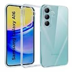 Klart fodral för Samsung Galaxy A16 fodral [silikonfodral] [smalt gelfodral] [TPU stötfångare] [ultratunt mjukt fodral] Samsung Galaxy A16 telefonfodral (kristallklart genomskinligt)