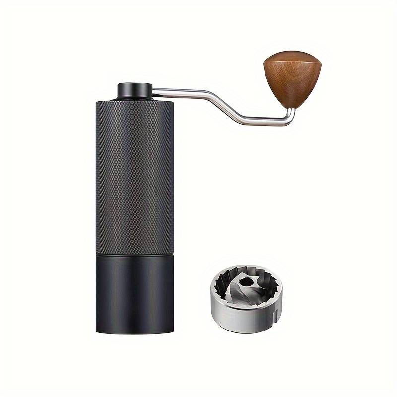 TEMU Premium Stainless Steel Grinder With Textured Lattice Pattern Handle - For Home And Office Use, No Electricity Required, Durable & Easy To Clean, Coffee Bar Accessories
