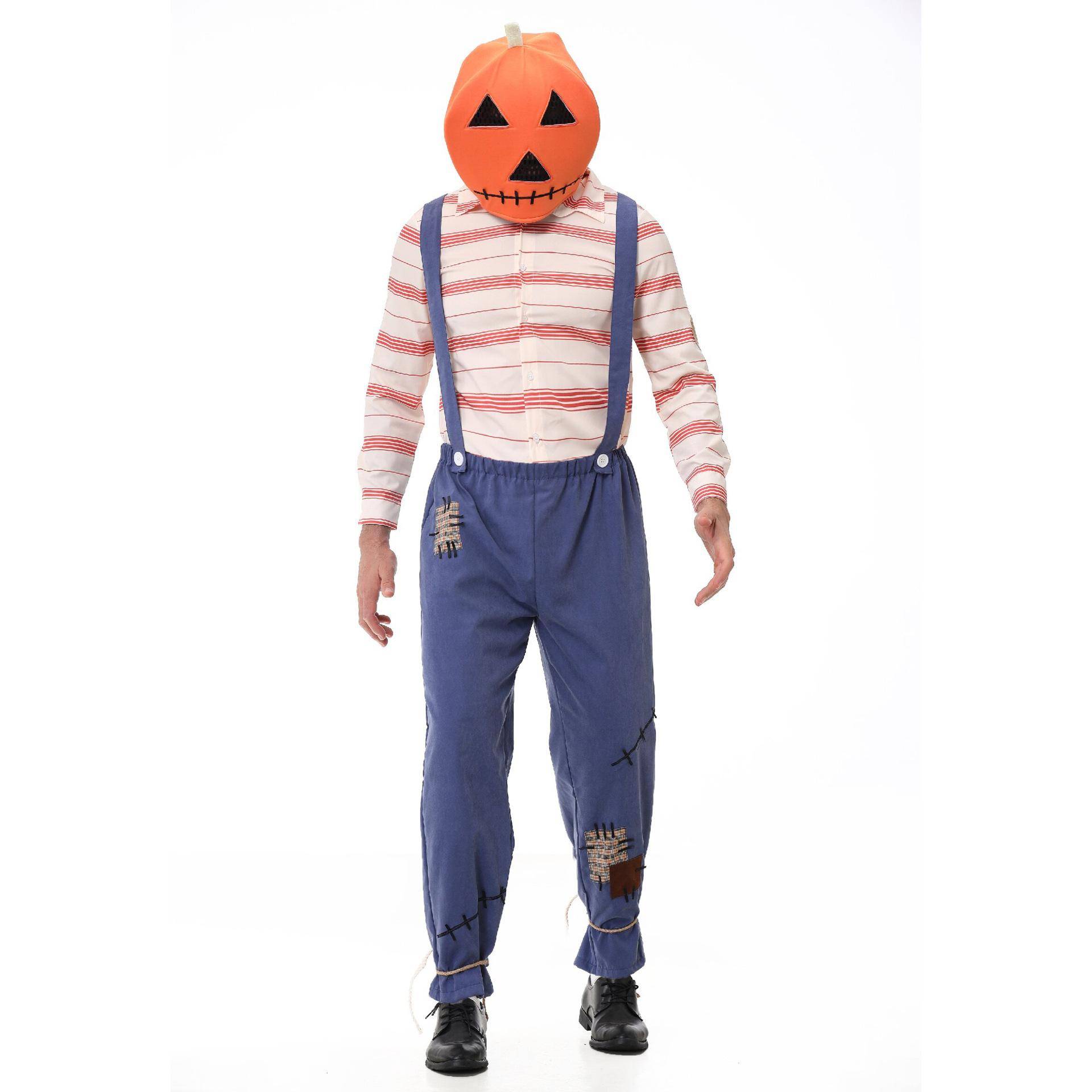 S-XL Pumpaskrämma Barnkostym Förälder-Barnfest Cosplay Scenshow cos Halloween cm blue
