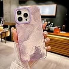 Fodral för iPhone 14Pro Luxury Elektropläterad Laser Stötsäker Bumper Bakfodral Skal, Rosa, För iPhone 14Pro