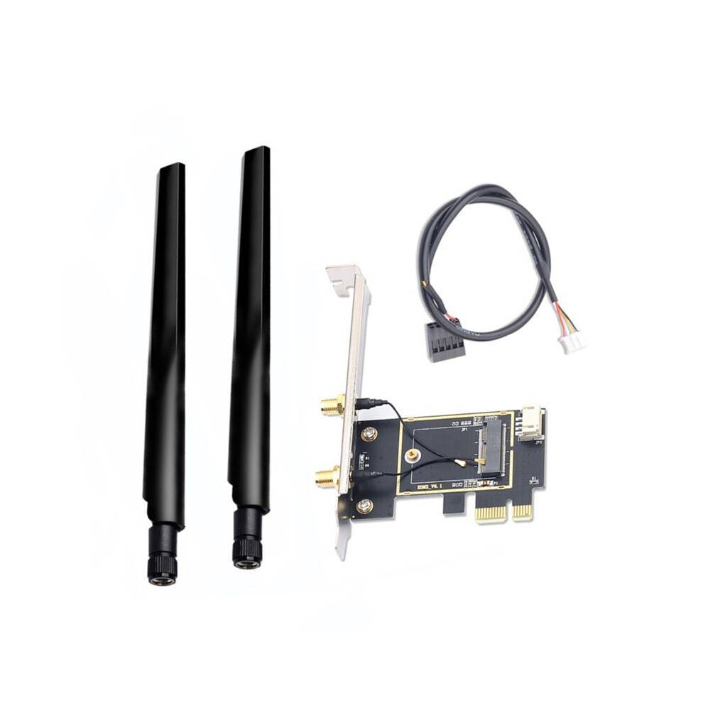 PCIE WiFi-kortadapter Trådløst netværkskort M2 NGFF Bluetooth-konverter til stationær Wi-Fi 8260 8265NGW AX200 9260 7265