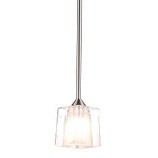 Pendel 06 psm lighting - 100 cm stang + glas / BØRSTET MESSING STANG / 230V G9