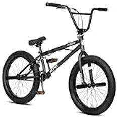 Avasta Hesper Barncykel på 20 tum, Freestyle BMX med 4 pegs, cyklar för barn mellan 6 och 14 år och nybörjare, svart