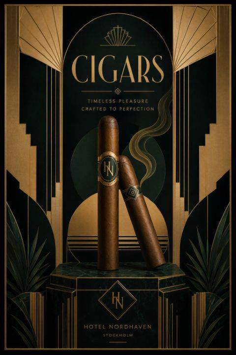 Poster - Elegant Cigarrer Illustration
