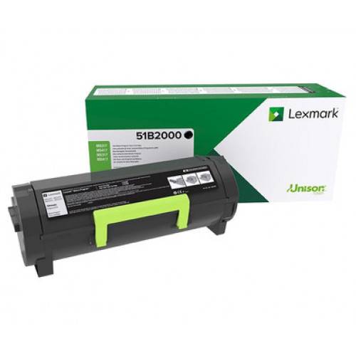 Toner Lexmark 51B2000 2,5k svart