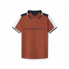 Hackett London för pojkar. HK5600002 Polo Multi Ss orange (13Años= 157cm), Casual, Bomull, Kort ärm, barnmode - Orange, Flerfärgad (13Años= 157cm)