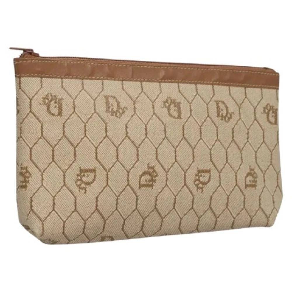 Dior Vintage Pre-owned Pouch - Vintage - Dame - Beige - ONE SIZE - Læder