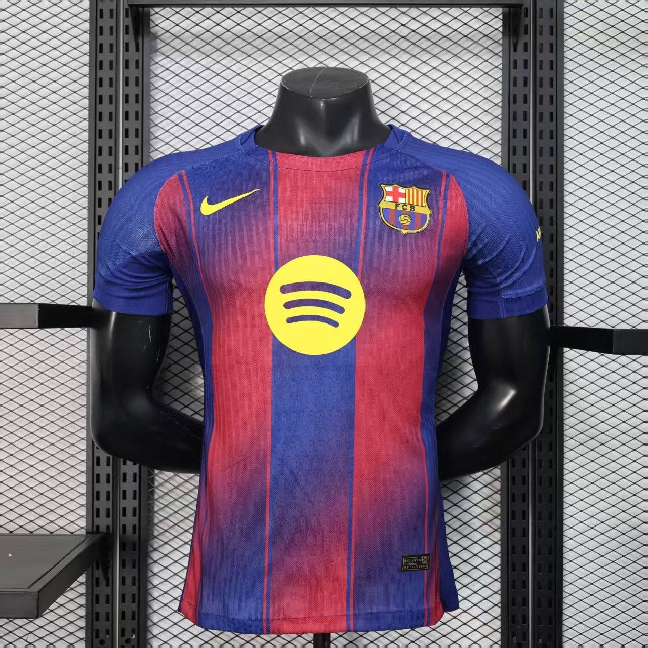 FC Barcelona Short Sleeve Home Kit 2026-2027 (Please put your preferred number and name in the order note) - Customised Name / M / Jersey (M)