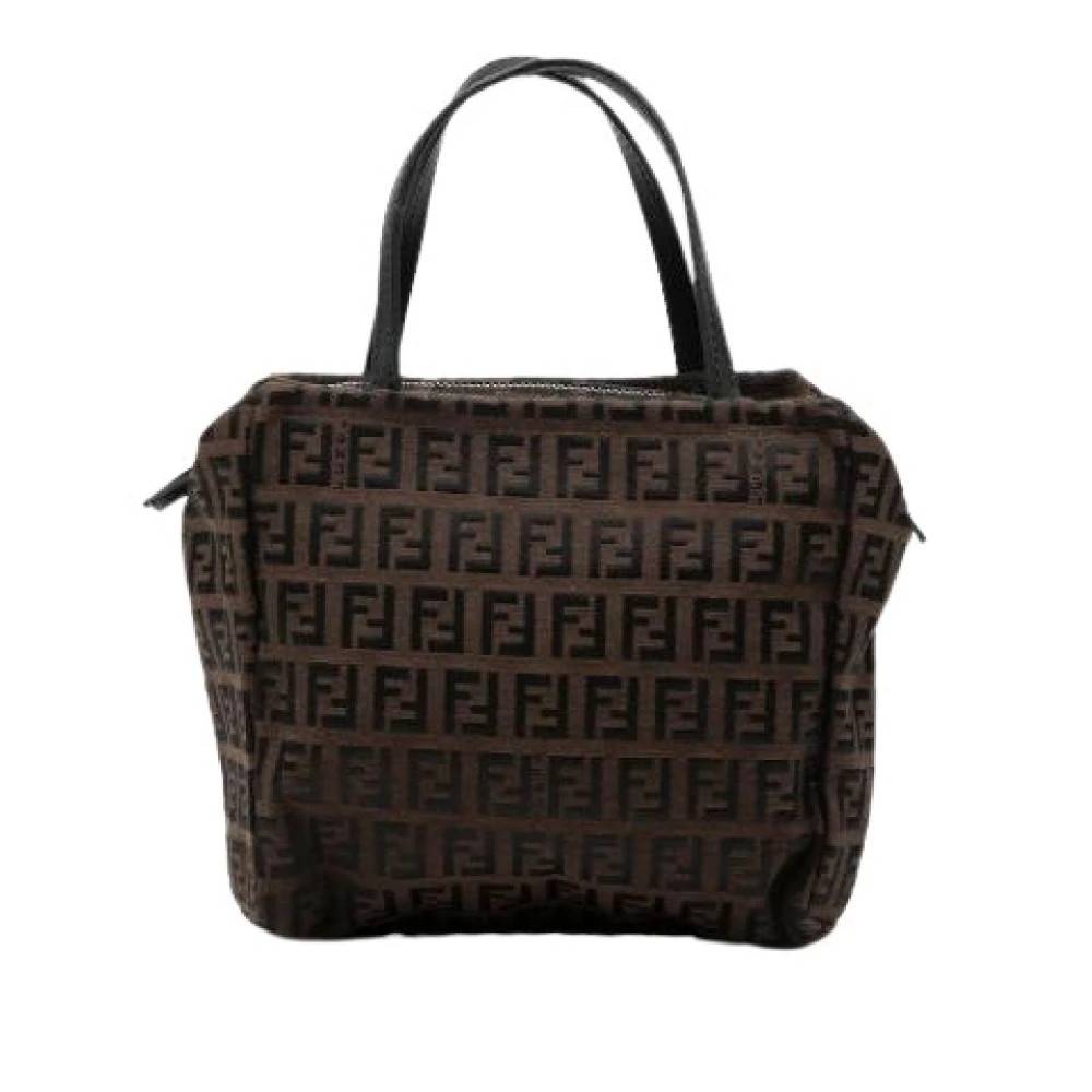 Fendi Vintage - Pre-owned Canvas Handbag Vintage - Dam - ONE Size - Läder