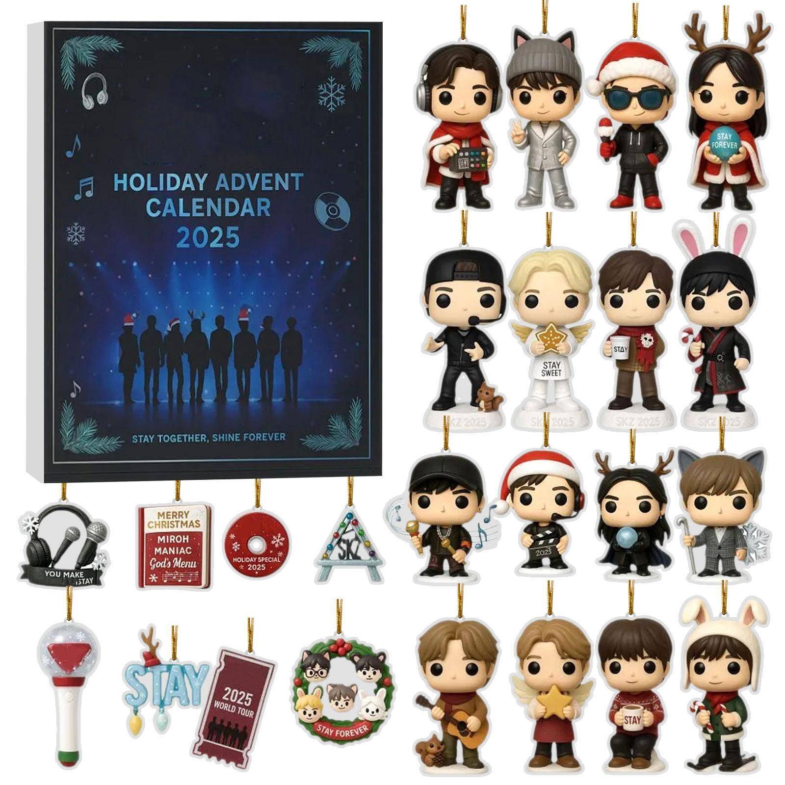 Adventskalender Innehåller 24 Gåvor, Söta Figurer Docka Adventskalender, Nedräkningskalender Med Överraskningsleksaker, Samlarfigurer Gåva Till Barn c