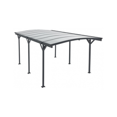 Carport i aluminium og polycarbonat H233 x B505 x D302 cm - Antracit